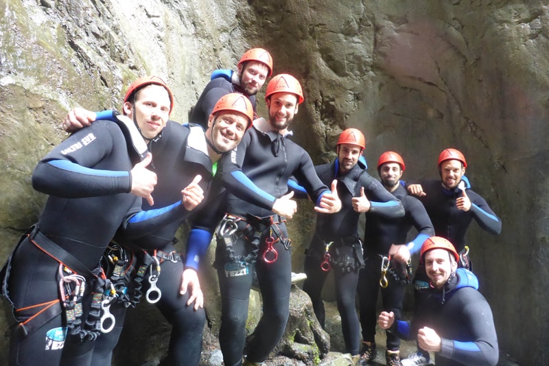 Betriebsausflug Canyoning